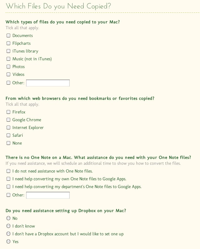 IS Windows to Mac File Migration Survey-7 form image 2